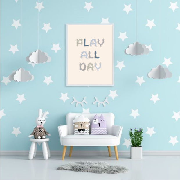 Play All Day Satin Posters