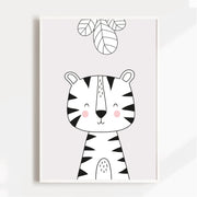 Happy Tiger Satin Posters