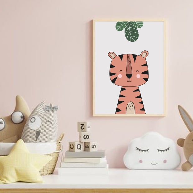 Happy Tiger Satin Posters