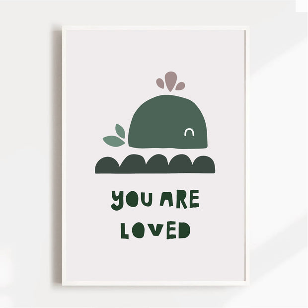 Whale You Are Loved Satin Posters