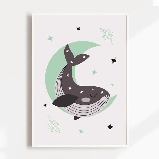 Whale Satin Posters