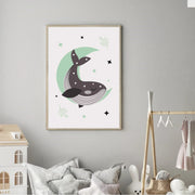 Whale Satin Posters