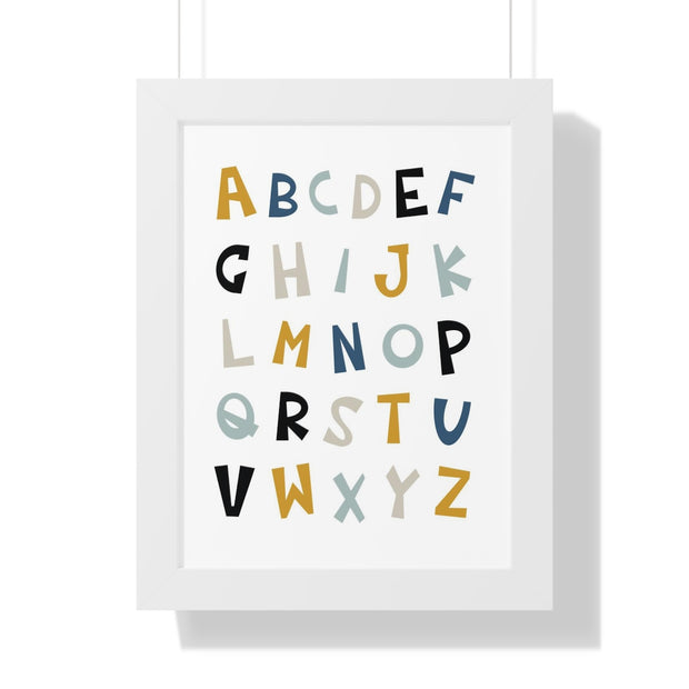 Alphabet Framed Vertical Poster