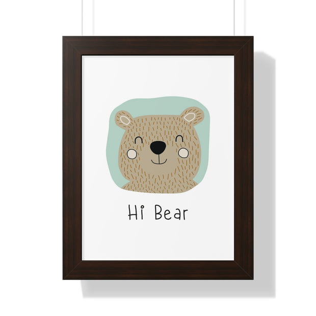 Bear Framed Vertical Poster